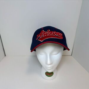 Navy and Red Embroidered Arizona Hat